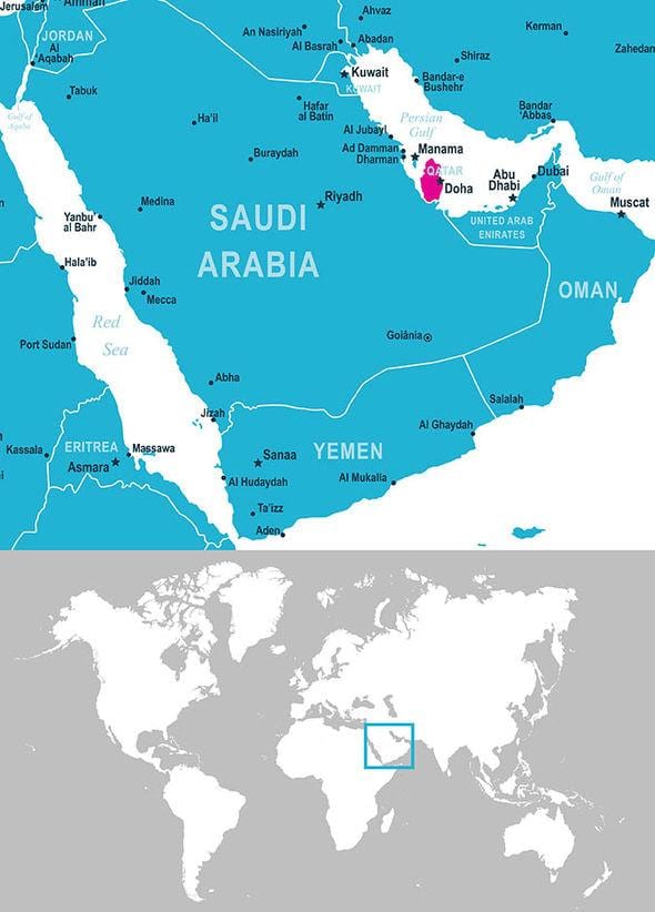 ನಕ್ಷೆ of qatar ಸ್ಥಳ