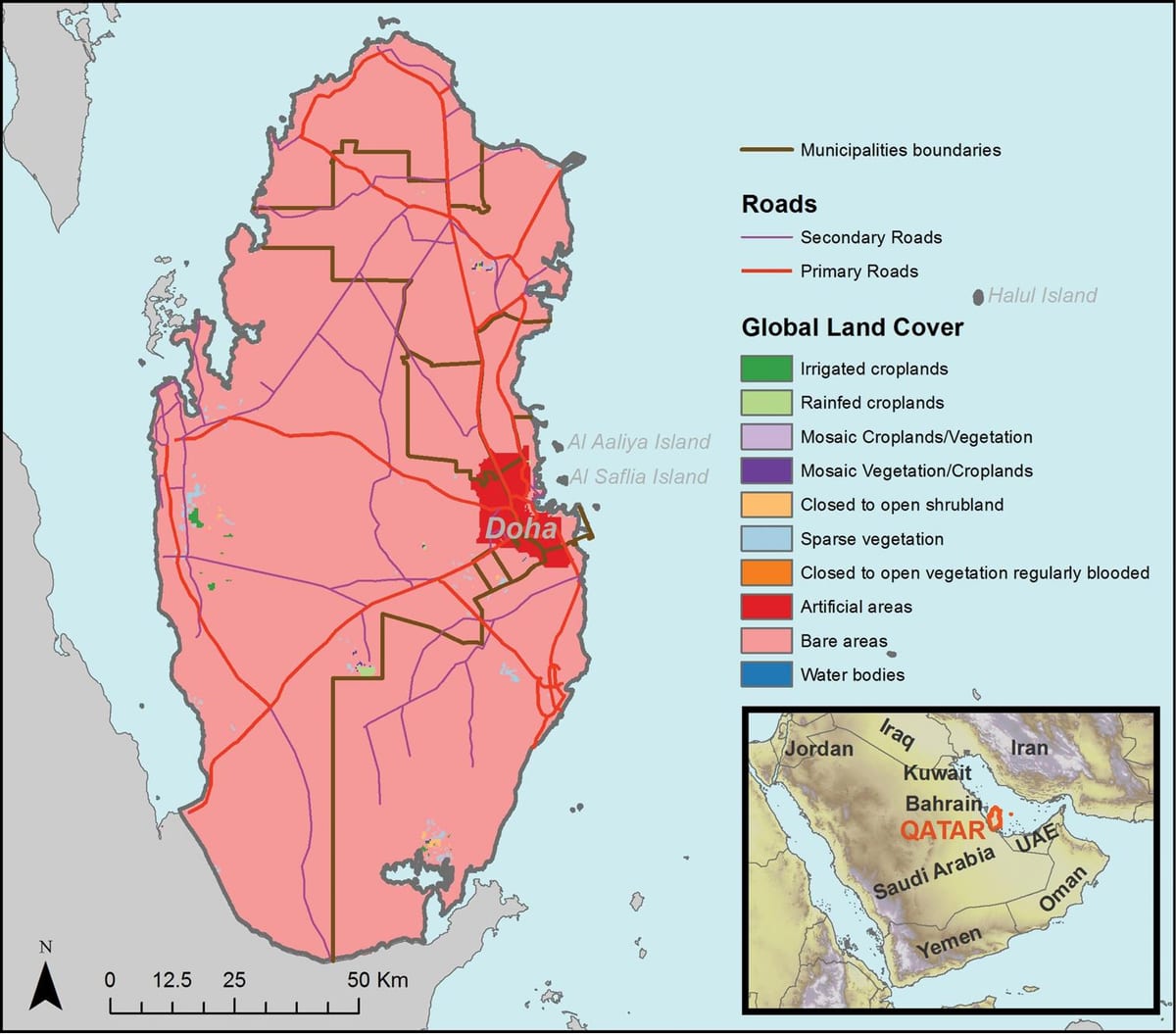 ನಕ್ಷೆ of qatar ಹವಾಮಾನ
