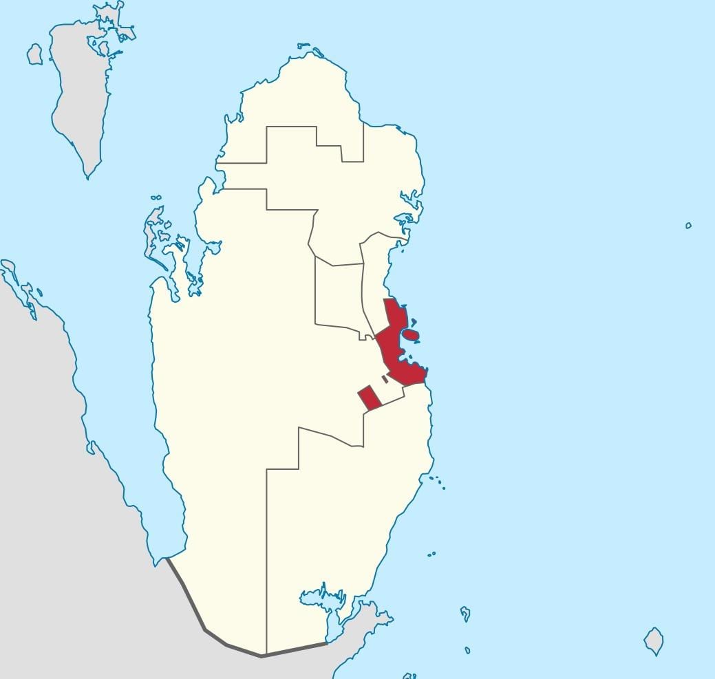 ನಕ್ಷೆ ದೊಹಾದಲ್ಲಿ ಕತಾರ್ ಸ್ಥಳ ವಿಶ್ವ