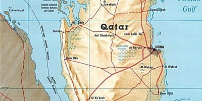 ನಕ್ಷೆ of qatar ದ್ವೀಪಗಳು 