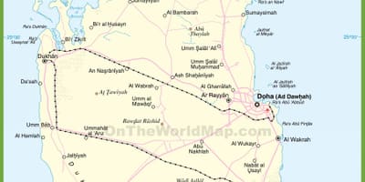 ನಕ್ಷೆ of qatar ವಿವರವಾದ